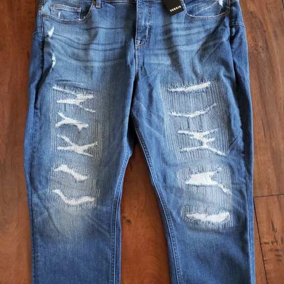 Torrid Women's Bombshell Skinny Premium Stretch High Rise Destructed Jean Sz 22R - Picture 8 of 14